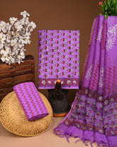 Premium Sanganeri Printed Cotton Suit With Kota Doria Dupatta